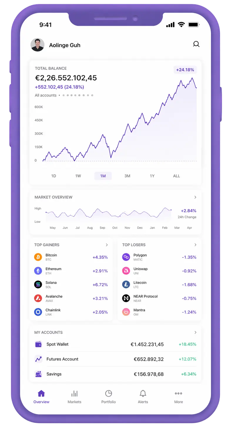 Mobile App zur Verwaltung des Portfolios
